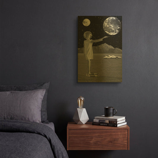 'On A Mission' By Elo Marc Gold Metal Wall Art