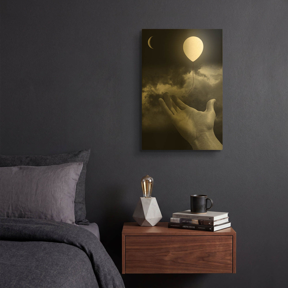 'Serenity' By Elo Marc Gold Metal Wall Art