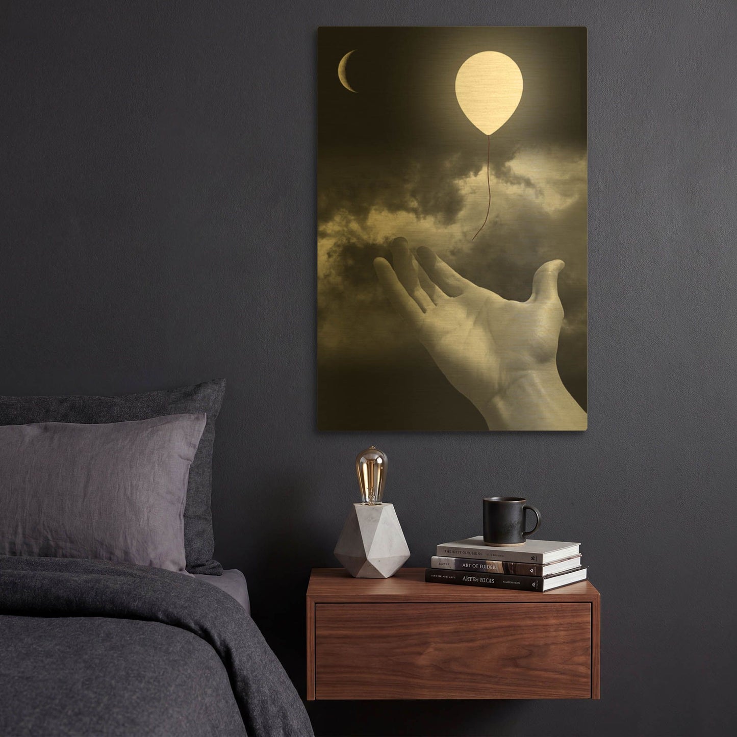 'Serenity' By Elo Marc Gold Metal Wall Art