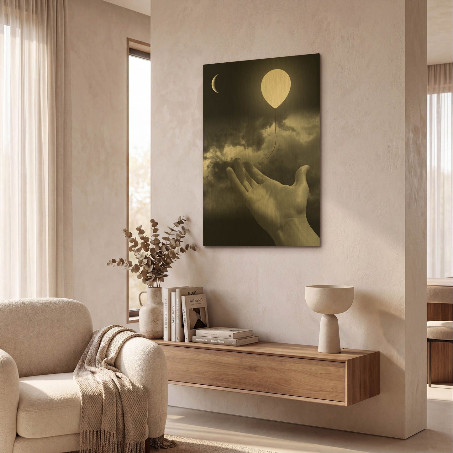 'Serenity' By Elo Marc Gold Metal Wall Art