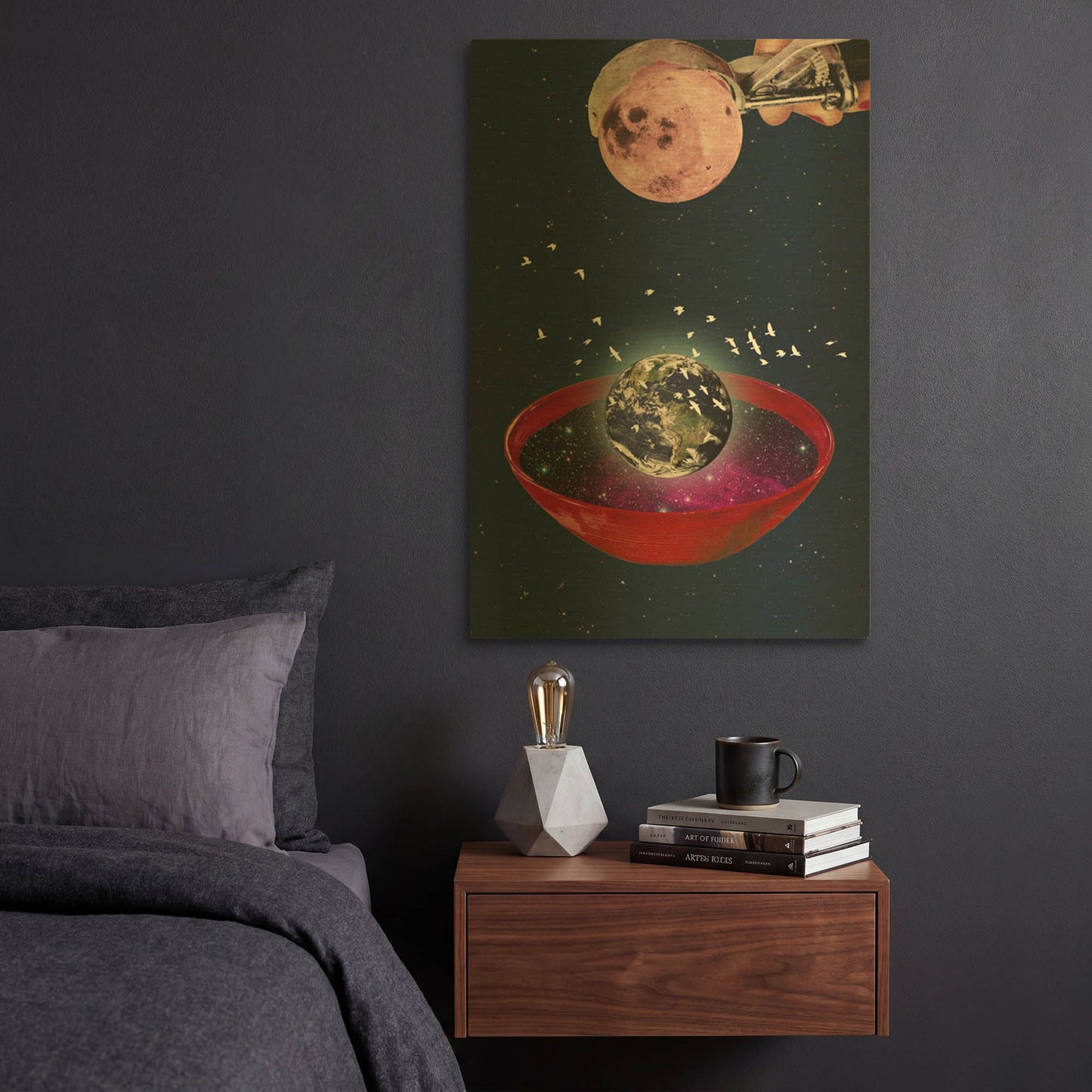 'The Creation of the Universe' By Elo Marc Gold Metal Wall Art