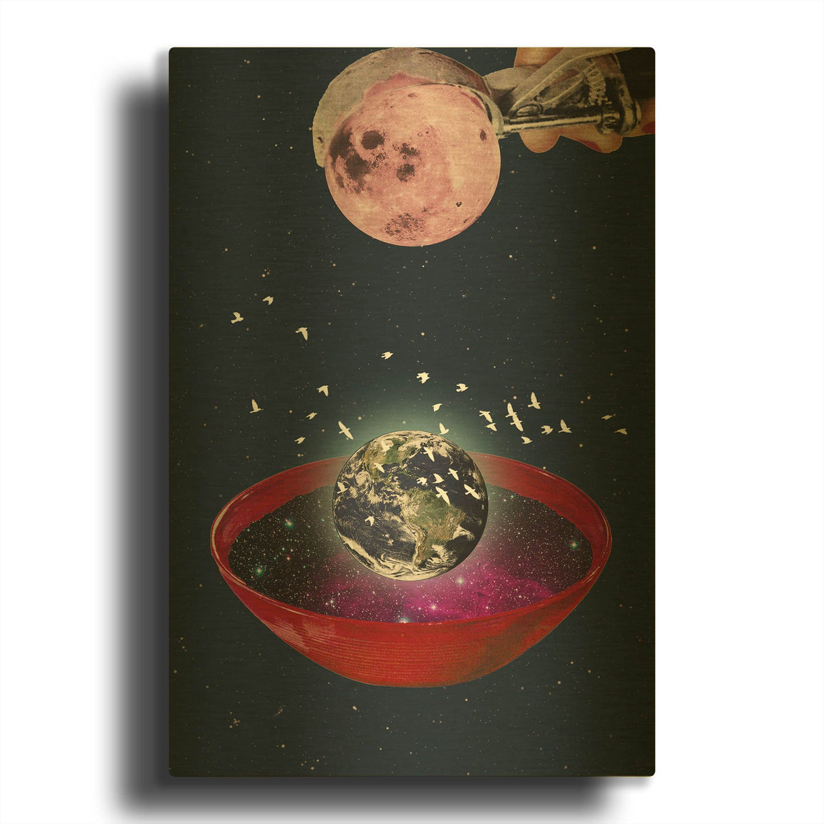 'The Creation of the Universe' By Elo Marc Gold Metal Wall Art