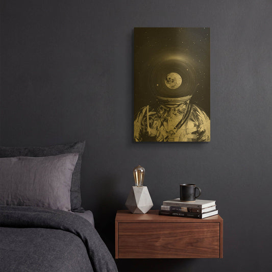 'The Creator' By Elo Marc Gold Metal Wall Art