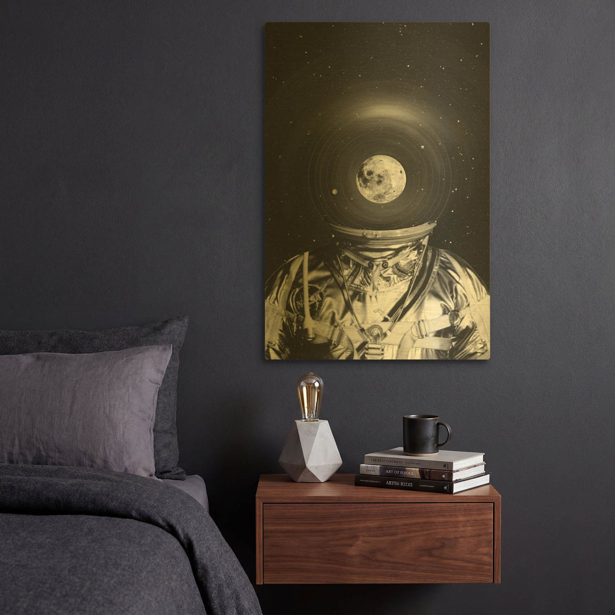 'The Creator' By Elo Marc Gold Metal Wall Art
