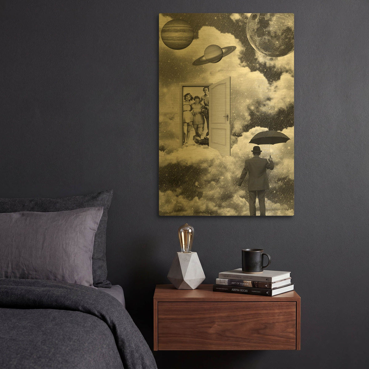 'Heaven' By Elo Marc Gold Metal Wall Art