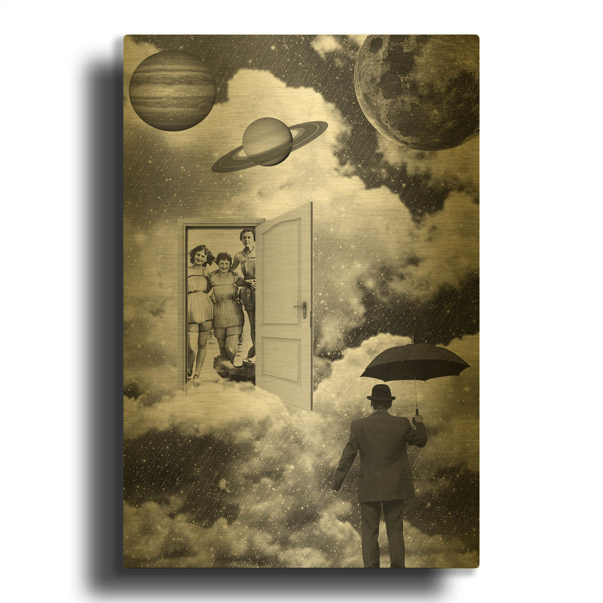 'Heaven' By Elo Marc Gold Metal Wall Art