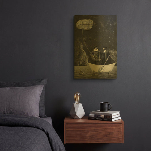'Drifting Away' By Elo Marc Gold Metal Wall Art