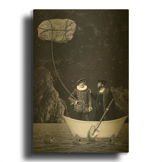 'Drifting Away' By Elo Marc Gold Metal Wall Art