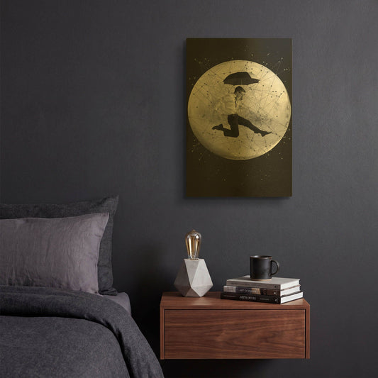 'Men Are From Mars' By Elo Marc Gold Metal Wall Art