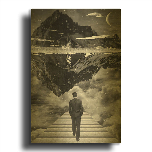 'Wandering' By Elo Marc Gold Metal Wall Art