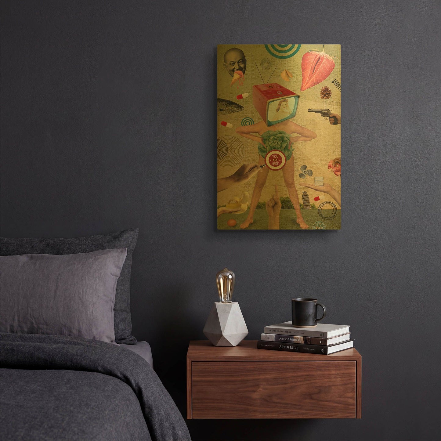 'Tamed' By Elo Marc Gold Metal Wall Art