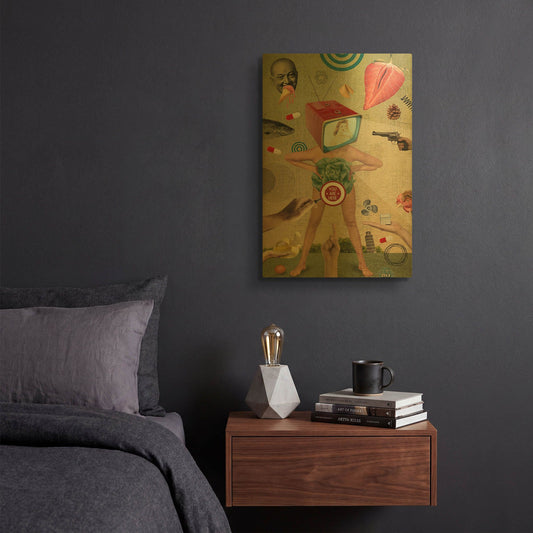 'Tamed' By Elo Marc Gold Metal Wall Art