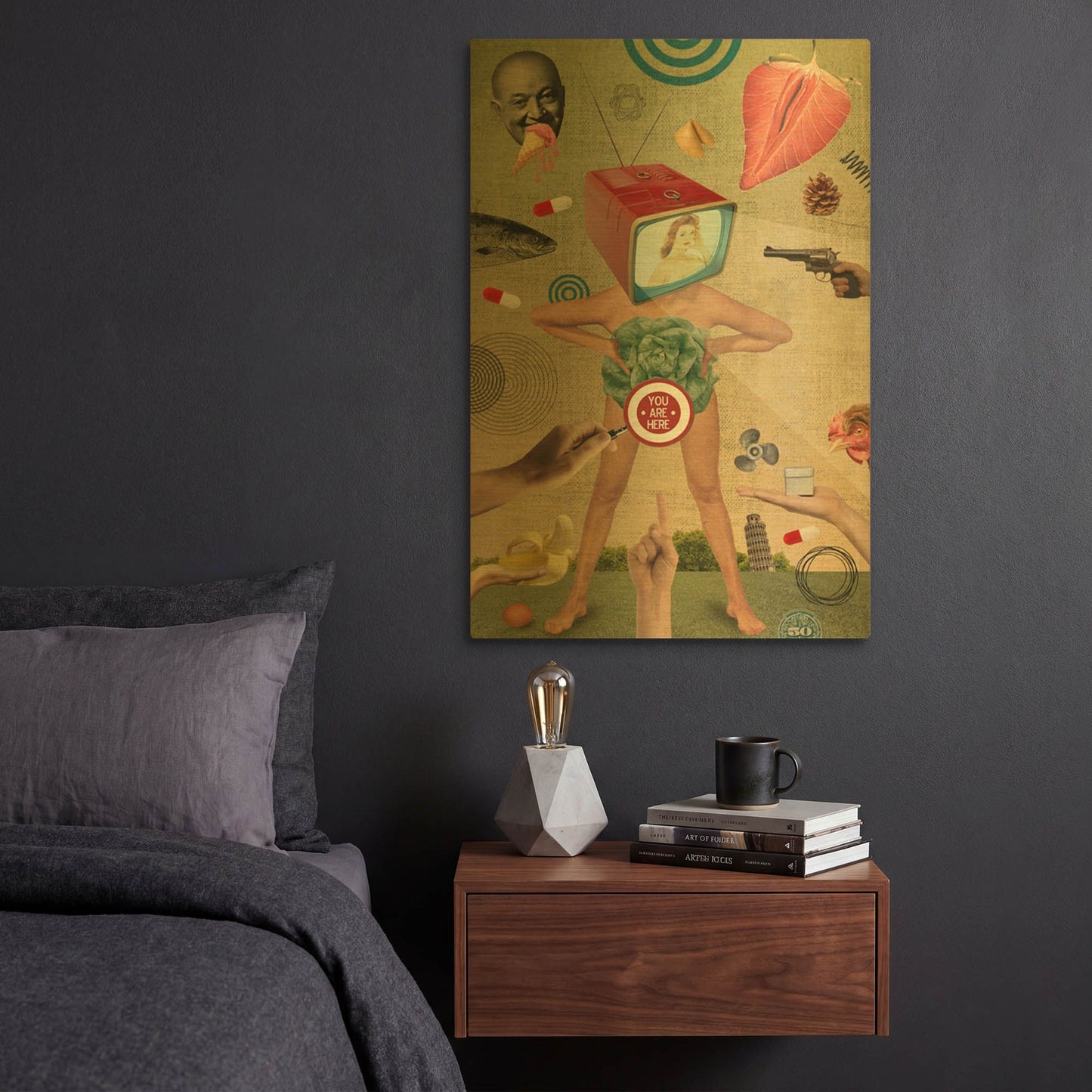 'Tamed' By Elo Marc Gold Metal Wall Art