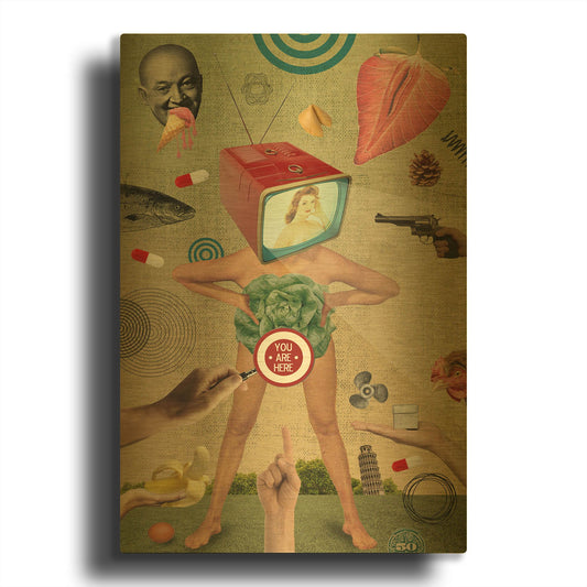 'Tamed' By Elo Marc Gold Metal Wall Art
