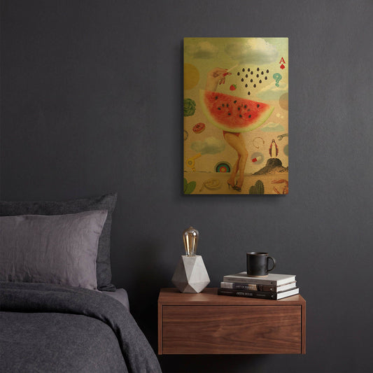 'Juicy' By Elo Marc Gold Metal Wall Art
