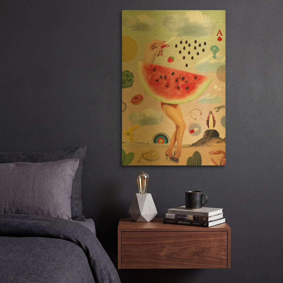 'Juicy' By Elo Marc Gold Metal Wall Art