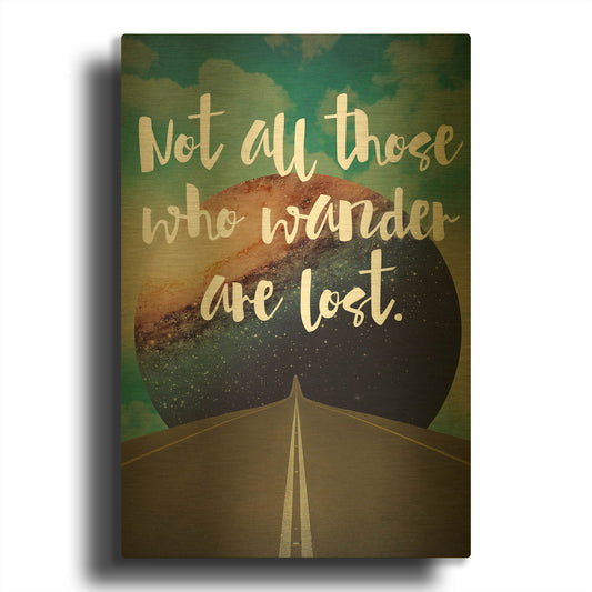 'Not All Those' By Elo Marc Gold Metal Wall Art