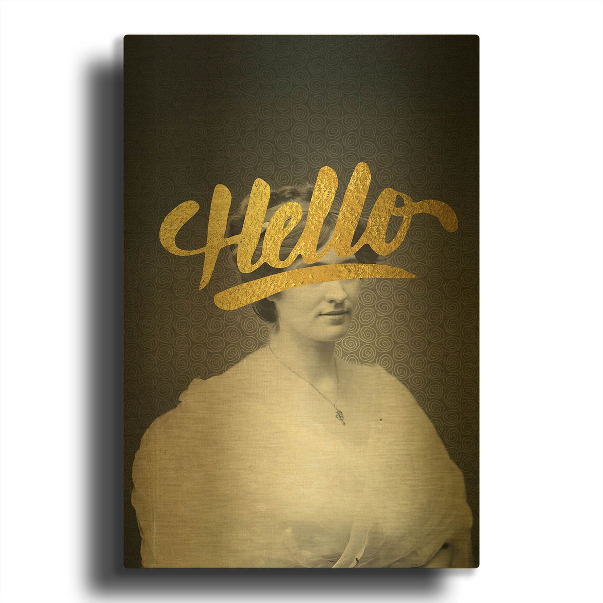 'Hello' By Elo Marc Gold Metal Wall Art