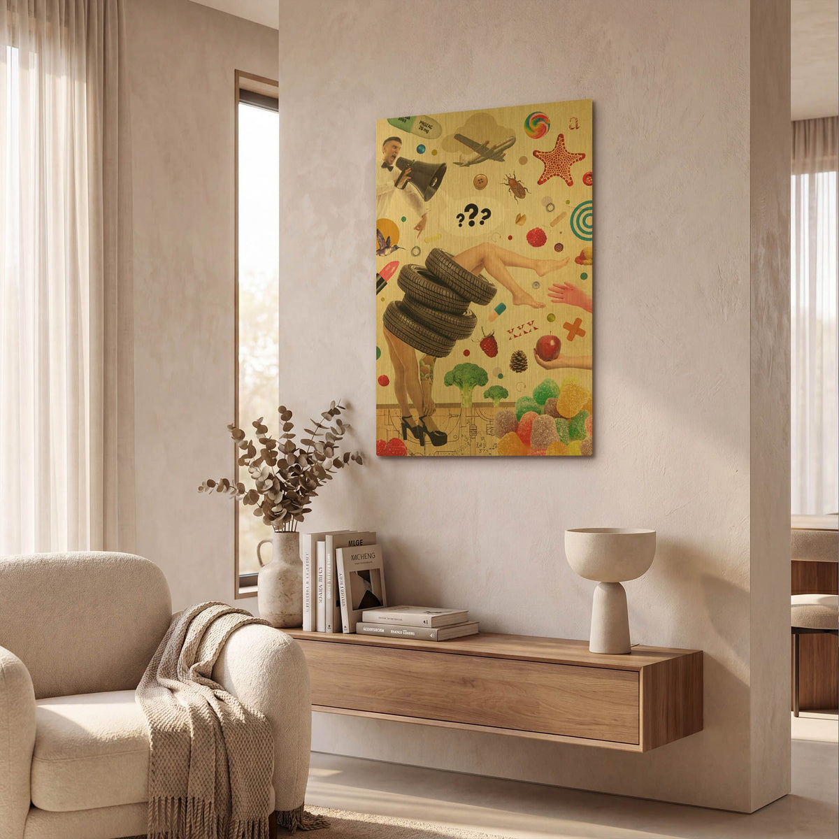 'Candid' By Elo Marc Gold Metal Wall Art