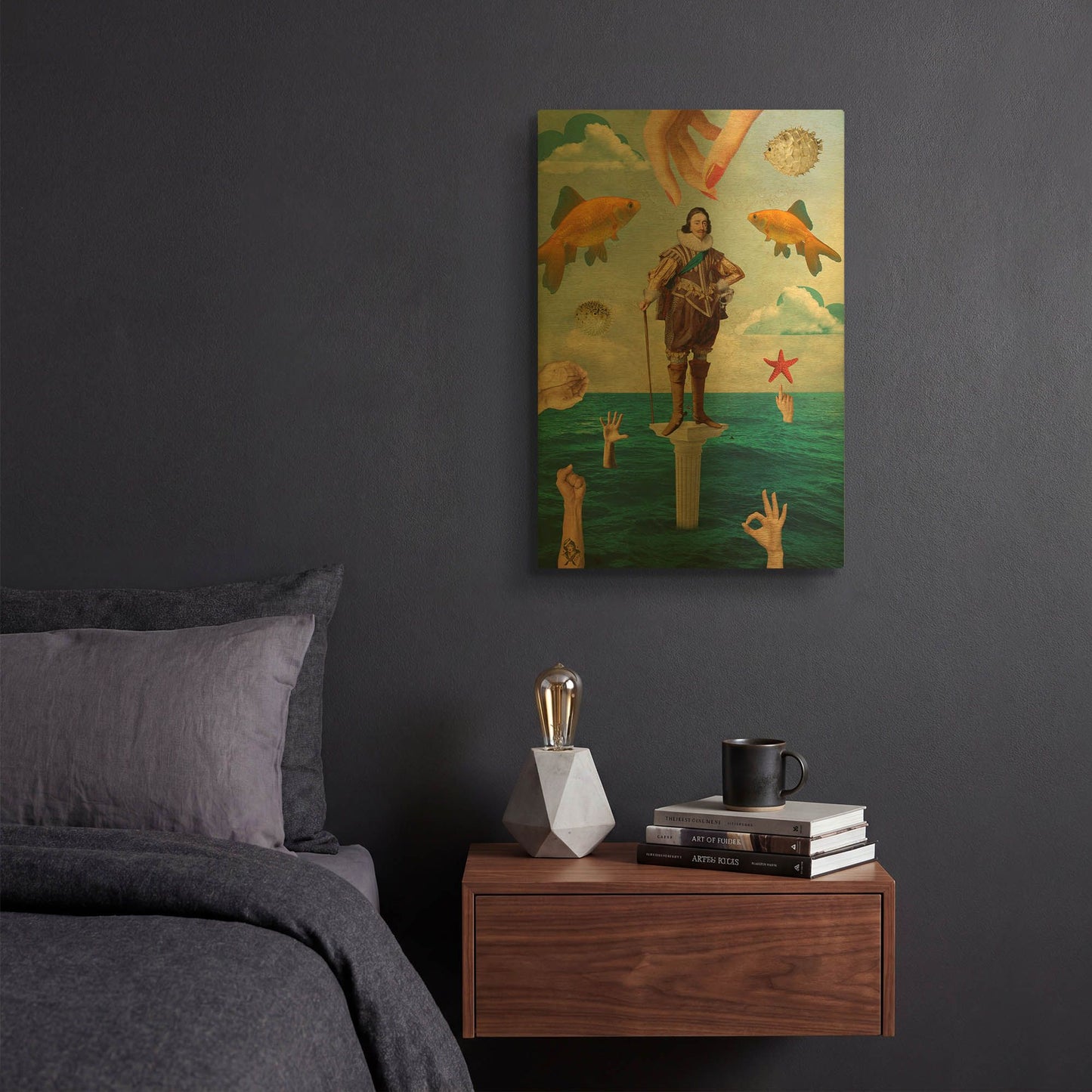 'Checkmate' By Elo Marc Gold Metal Wall Art