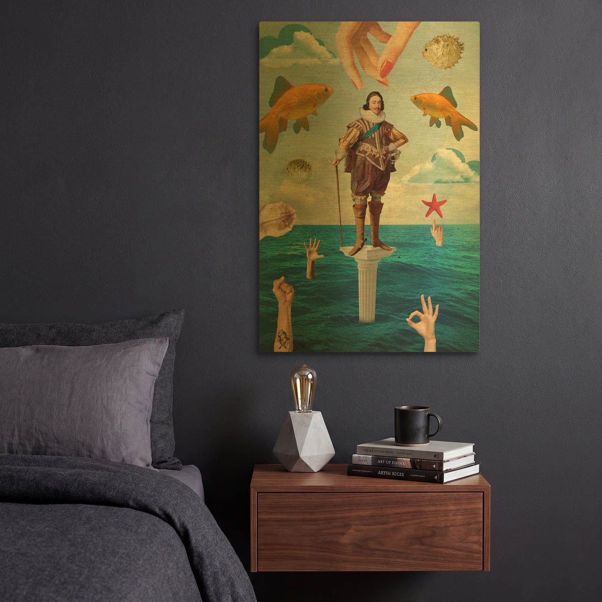 'Checkmate' By Elo Marc Gold Metal Wall Art