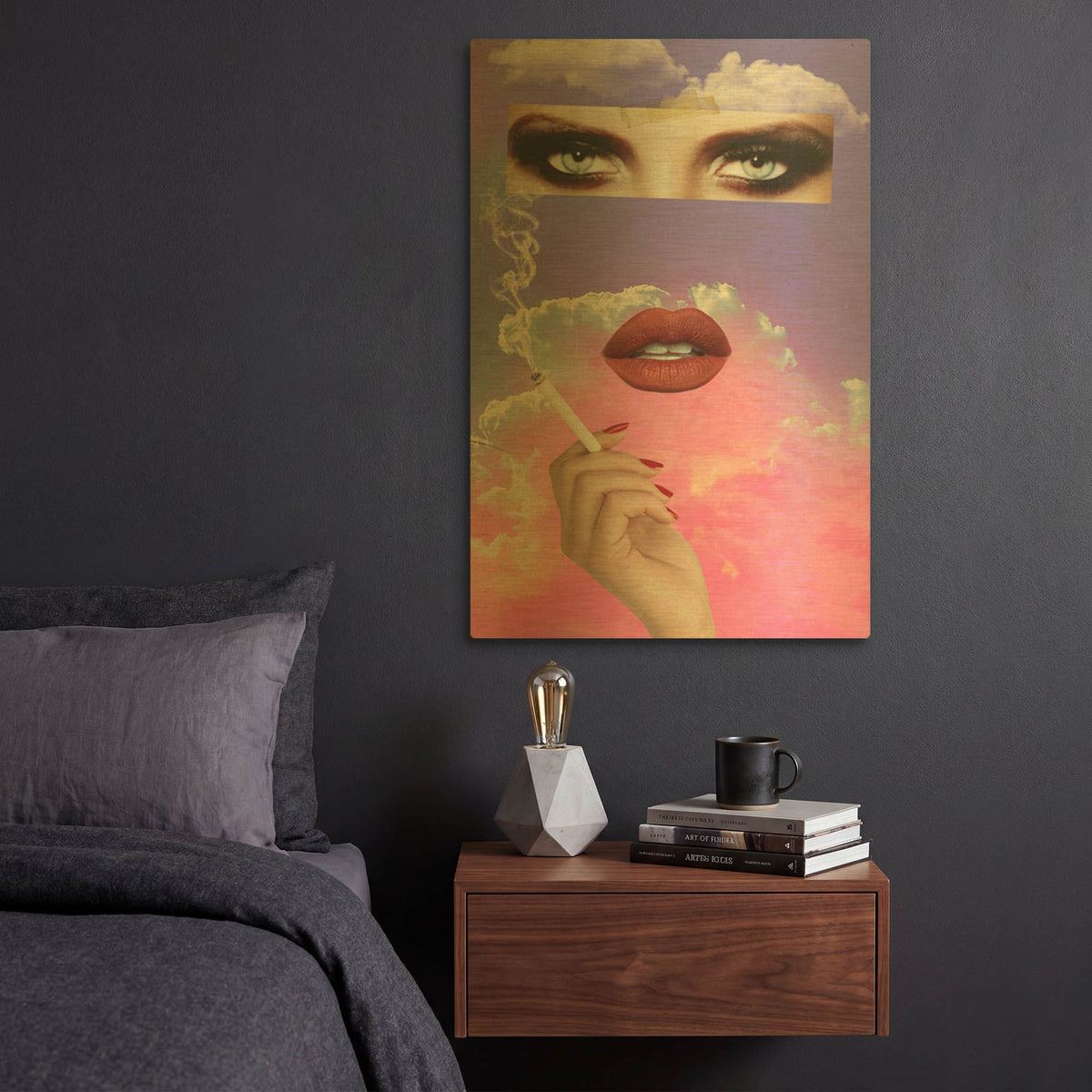 'Vanity' By Elo Marc Gold Metal Wall Art