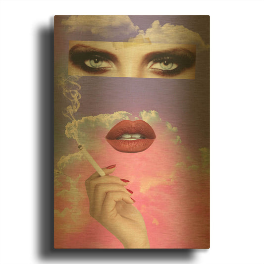 'Vanity' By Elo Marc Gold Metal Wall Art