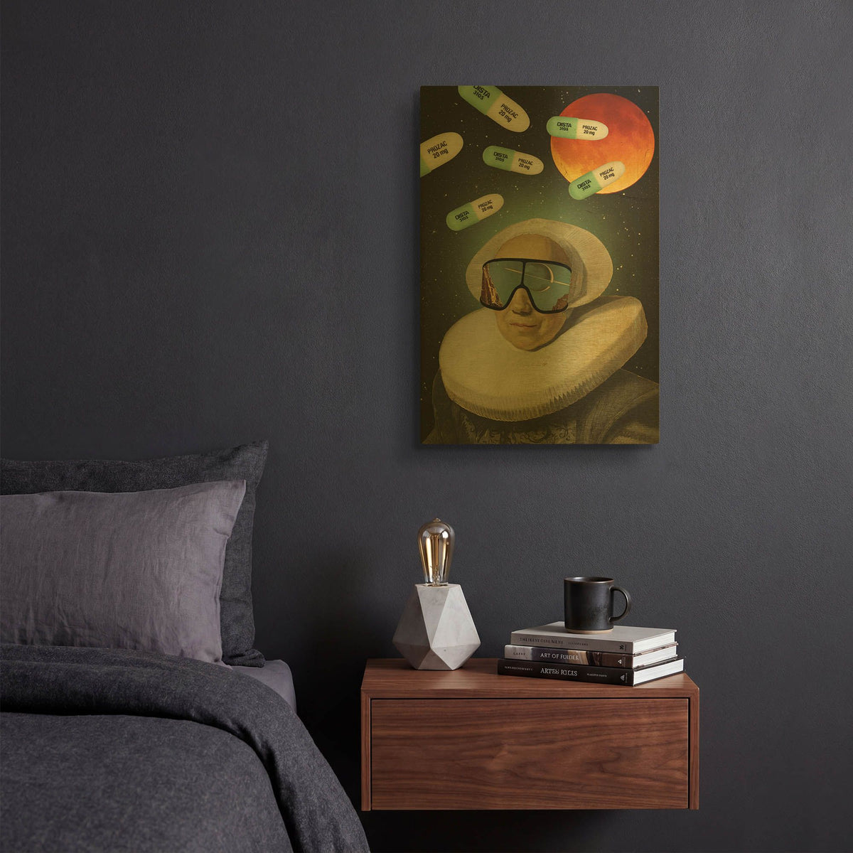 'Virtual Reality' By Elo Marc Gold Metal Wall Art