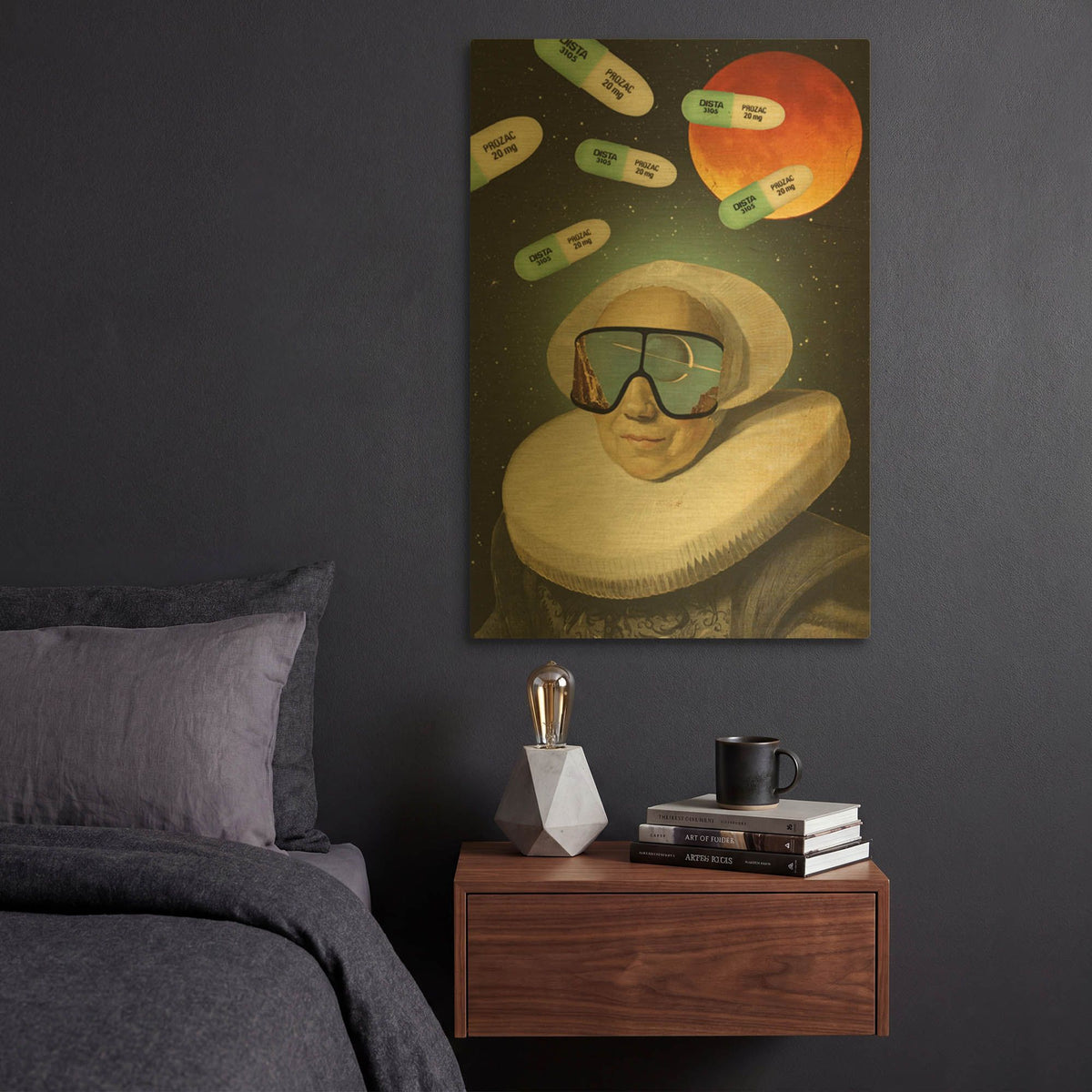 'Virtual Reality' By Elo Marc Gold Metal Wall Art