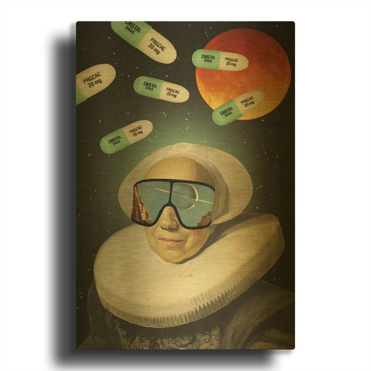 'Virtual Reality' By Elo Marc Gold Metal Wall Art
