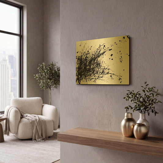'Cougar Magnum Bullet' By Hanna Bruer Gold Metal Wall Art