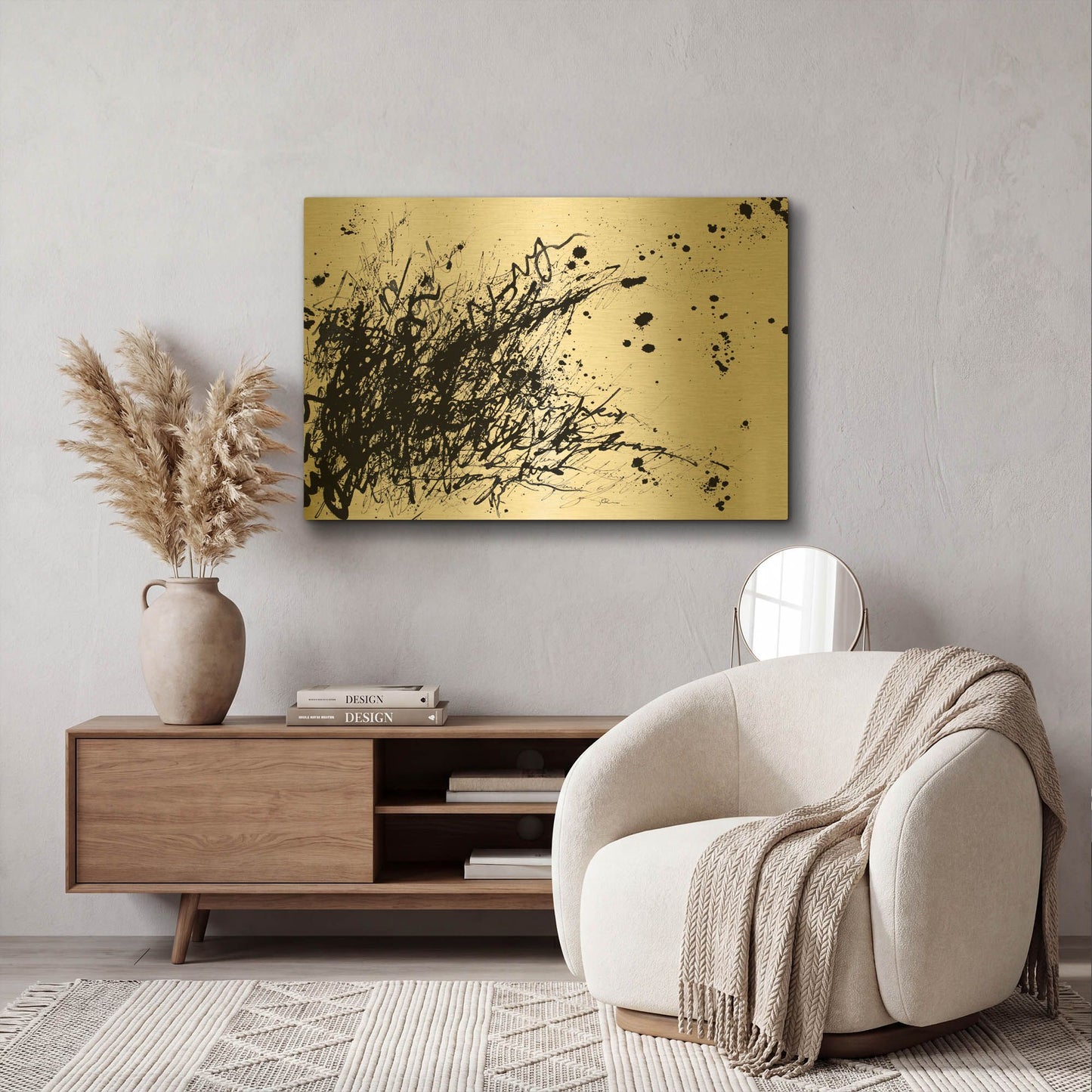 'Cougar Magnum Bullet' By Hanna Bruer Gold Metal Wall Art