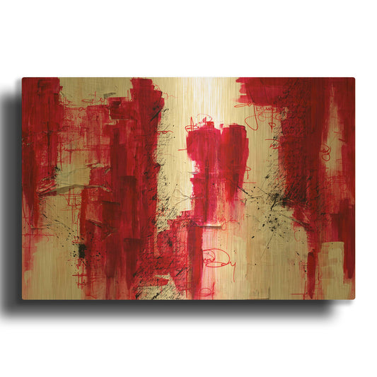 'Fifteen' By Hanna Bruer Gold Metal Wall Art