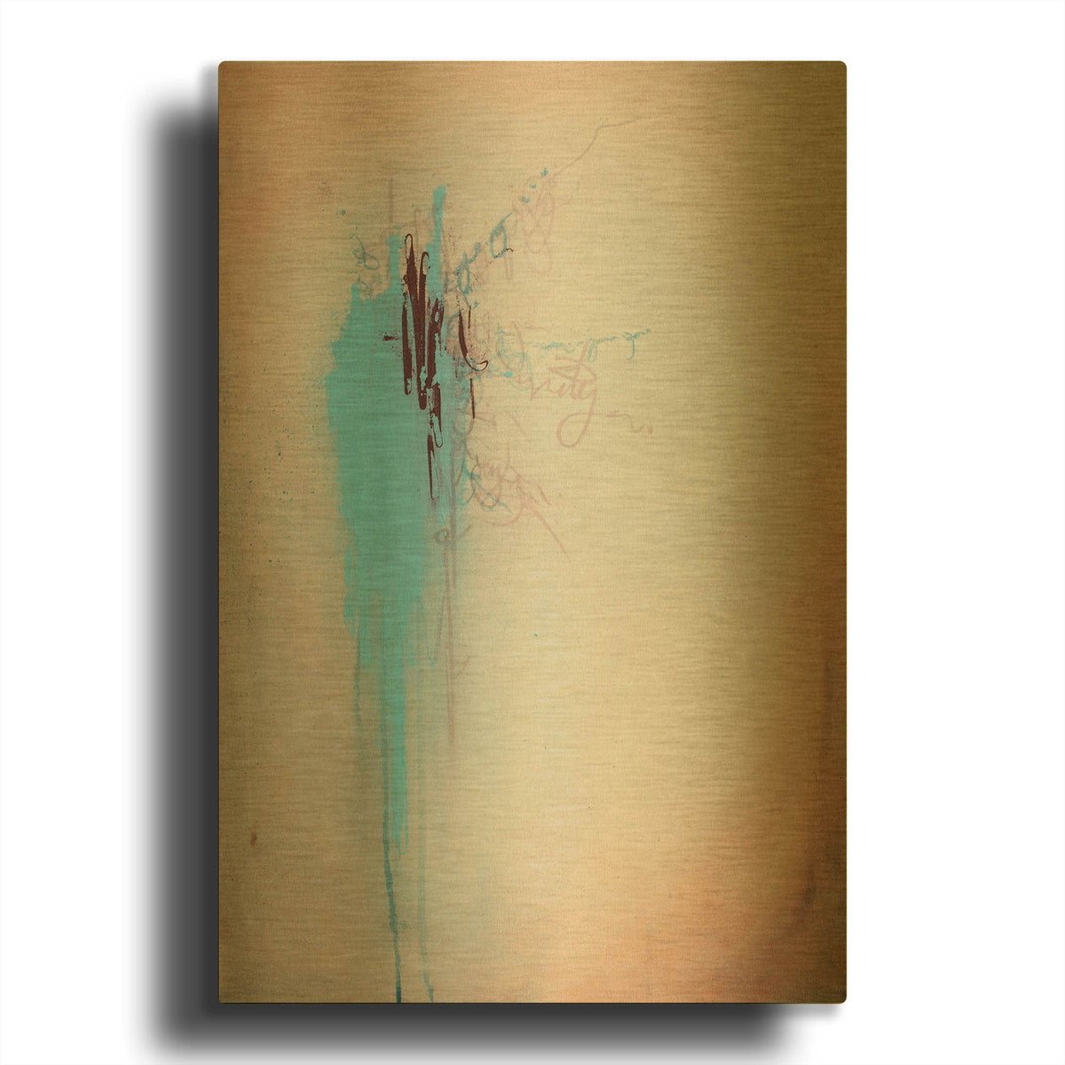 'Solitary' By Hanna Bruer Gold Metal Wall Art