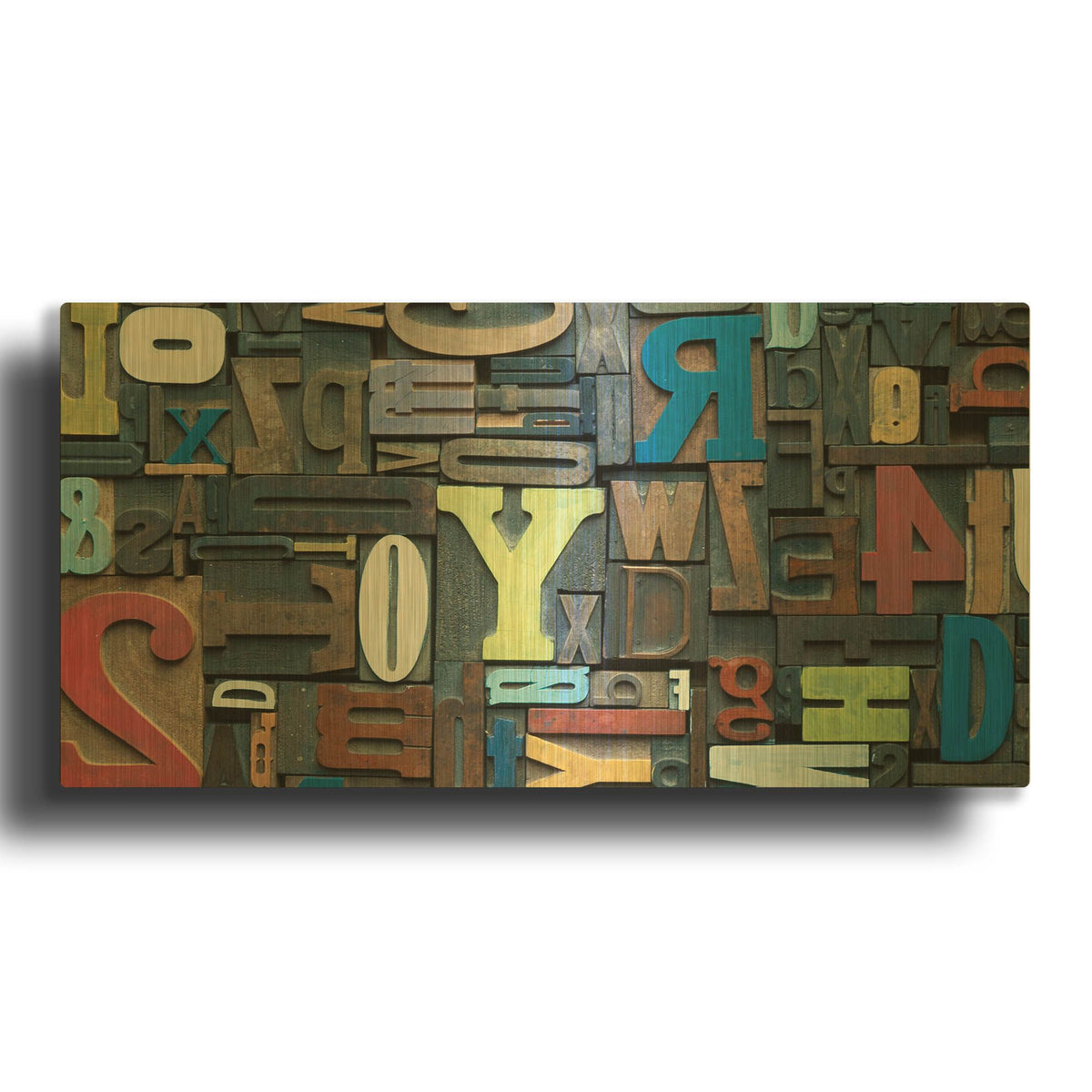 'Typography Photography 6' By Holli Conger Gold Metal Wall Art