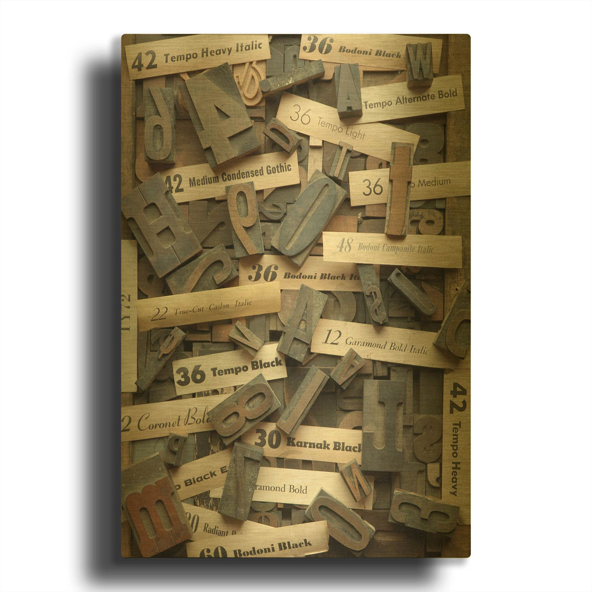 'Typography Photography 10' By Holli Conger Gold Metal Wall Art