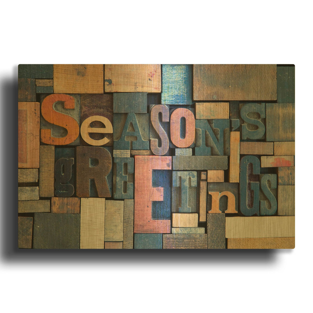 'Typography Photography 14' By Holli Conger Gold Metal Wall Art