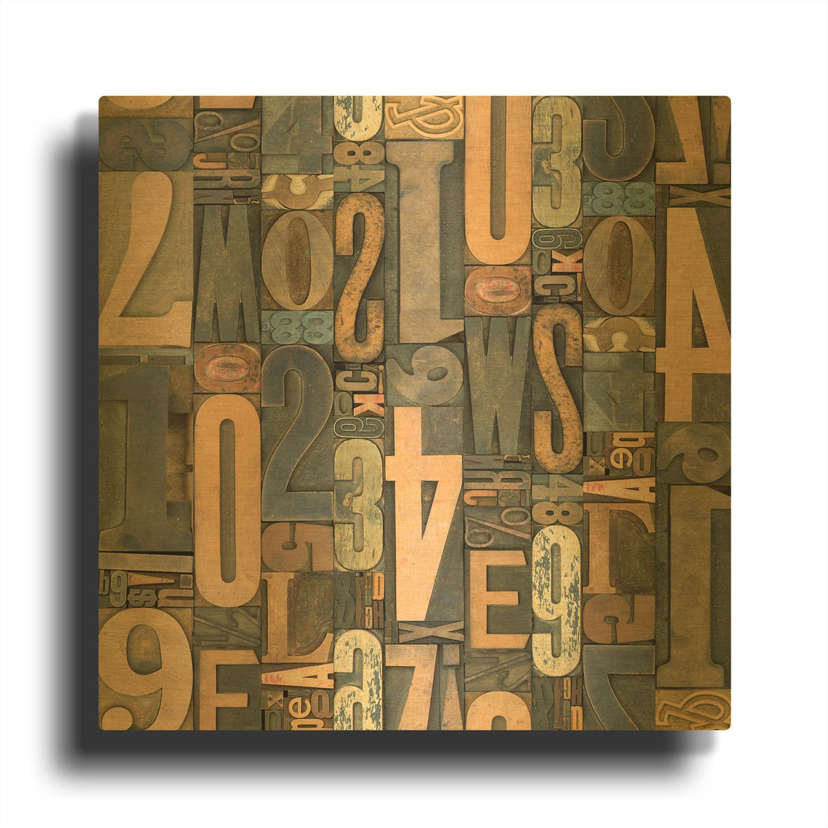 'Typography Photography repeat 3' By Holli Conger Gold Metal Wall Art