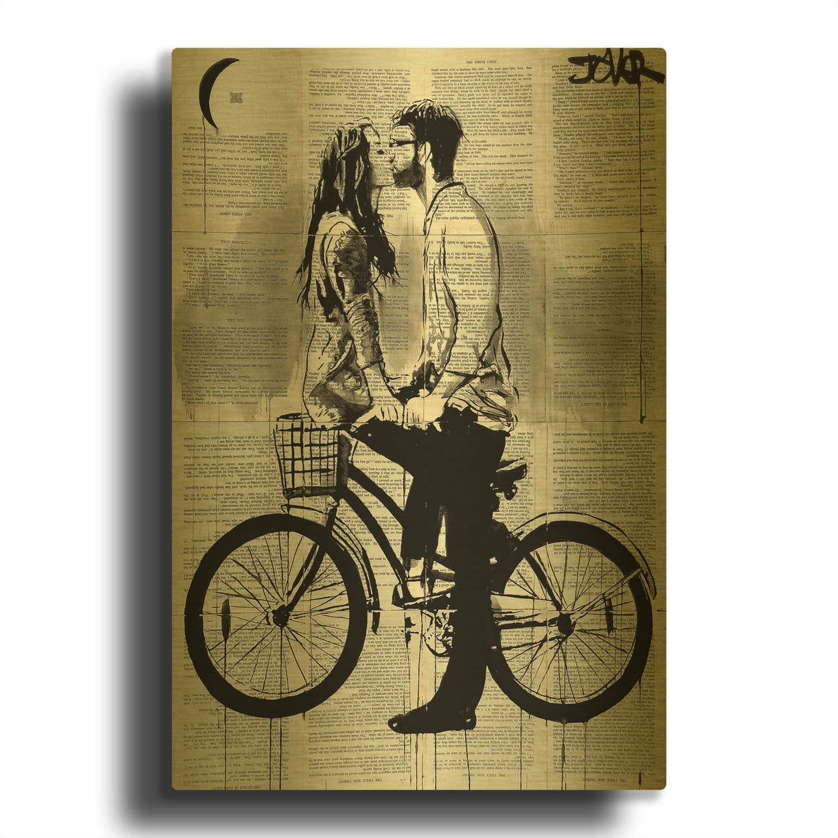 'Together' By Loui Jover Gold Metal Wall Art