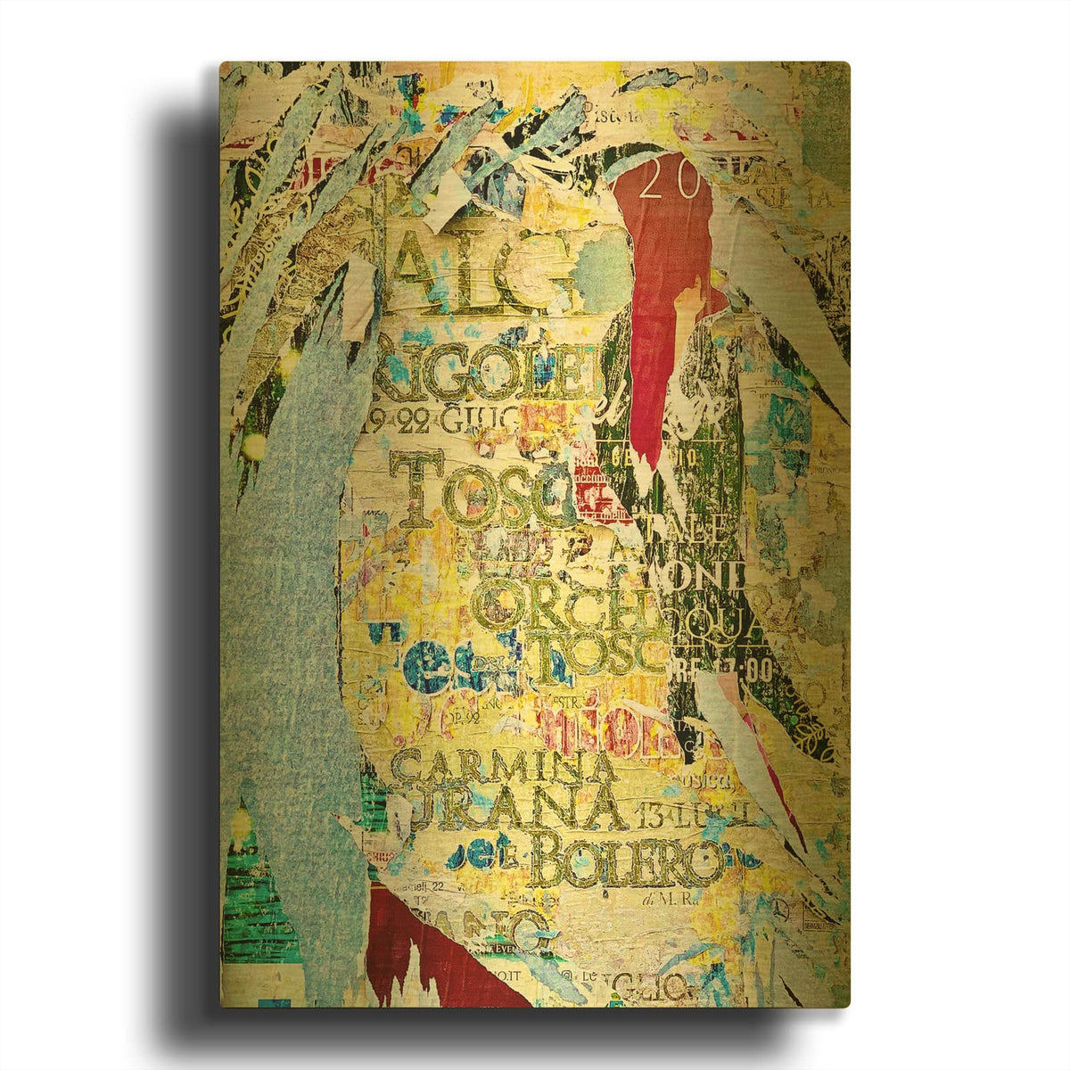 'Bus Poster Remnant Siena 0' By IMB Gold Metal Wall Art