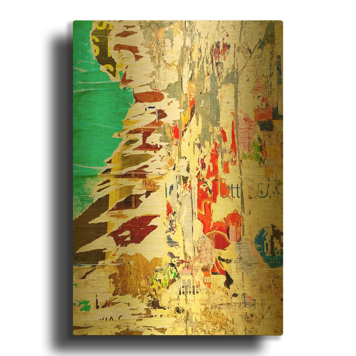 'Bus Poster Remnant Siena 7' By IMB Gold Metal Wall Art