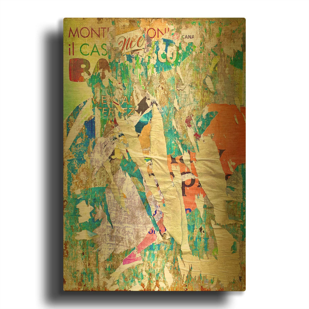 'Bus Poster Remnant Siena 12' By IMB Gold Metal Wall Art