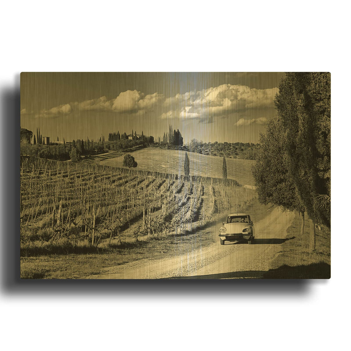 'My Citroena' By IMB Gold Metal Wall Art