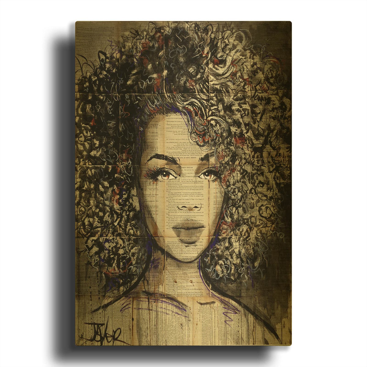 'Wonder' By Loui Jover Gold Metal Wall Art