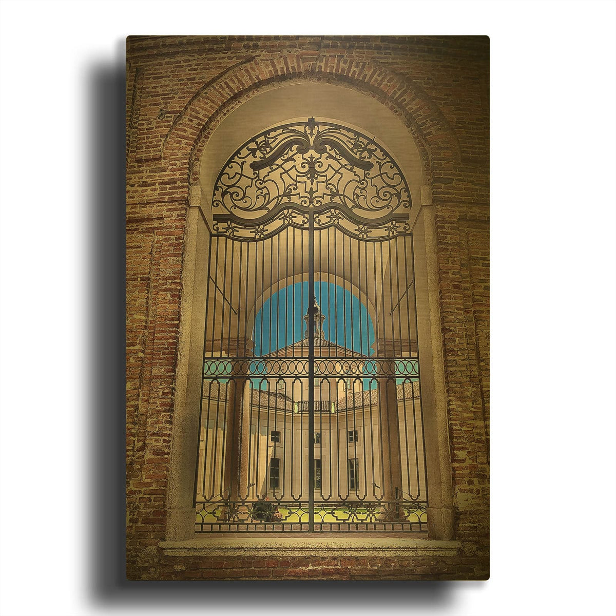 'The Rotunda Color' By IMB Gold Metal Wall Art