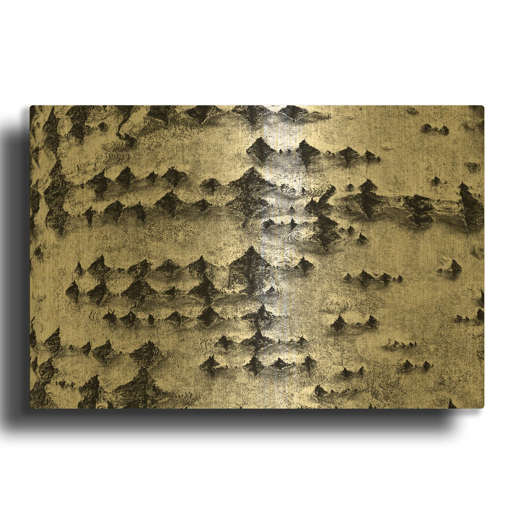 'Woodpecker' By IMB Gold Metal Wall Art