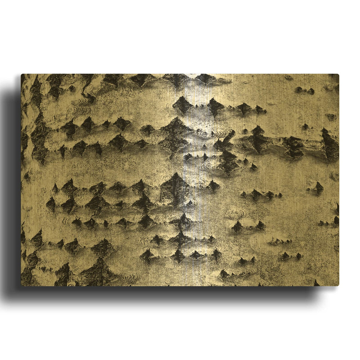 'Woodpecker' By IMB Gold Metal Wall Art