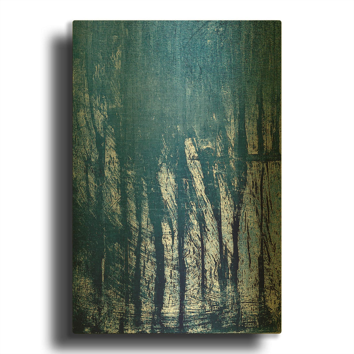 'Blue Sundays' By IMB Gold Metal Wall Art