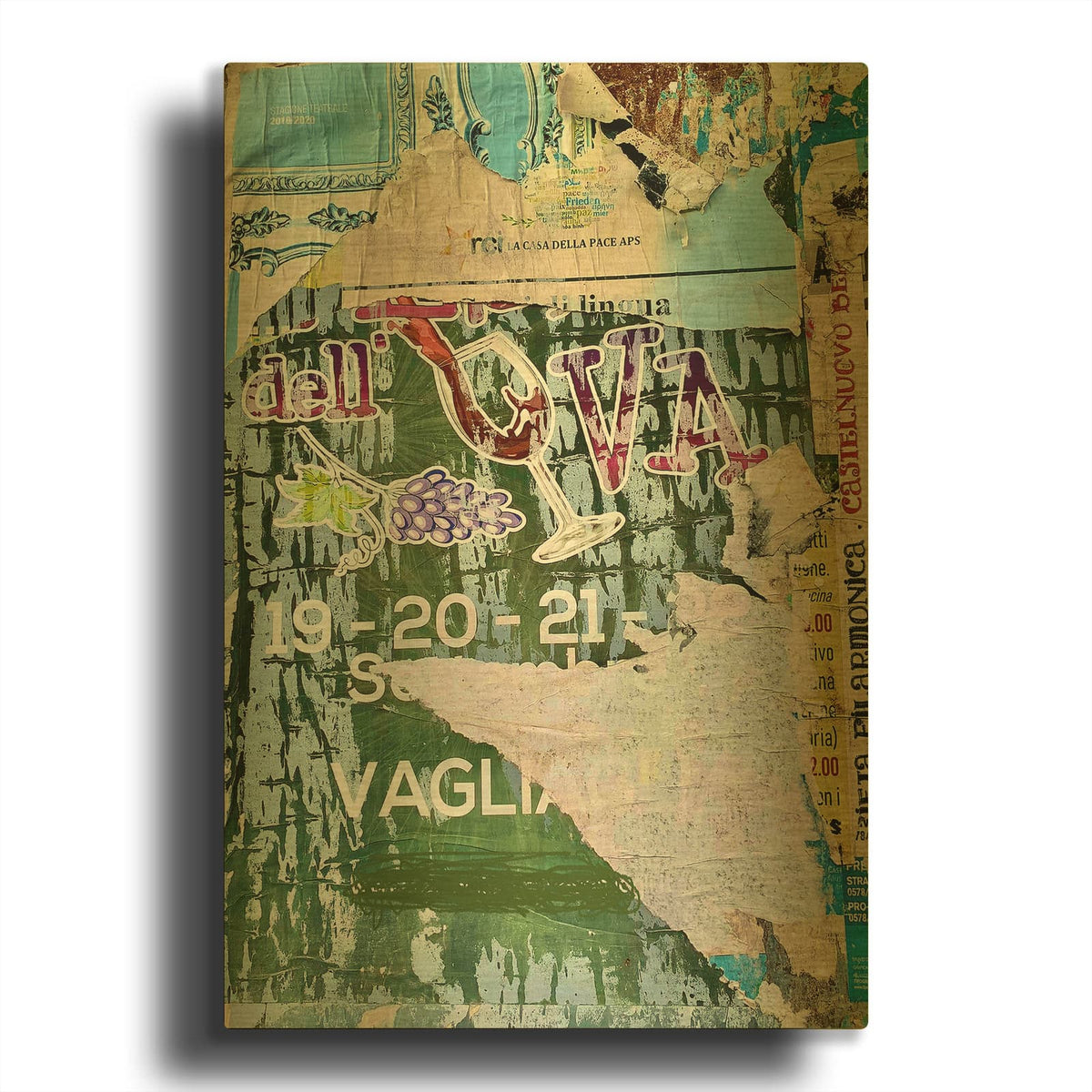 'Bus Poster Remnant Siena 21' By IMB Gold Metal Wall Art