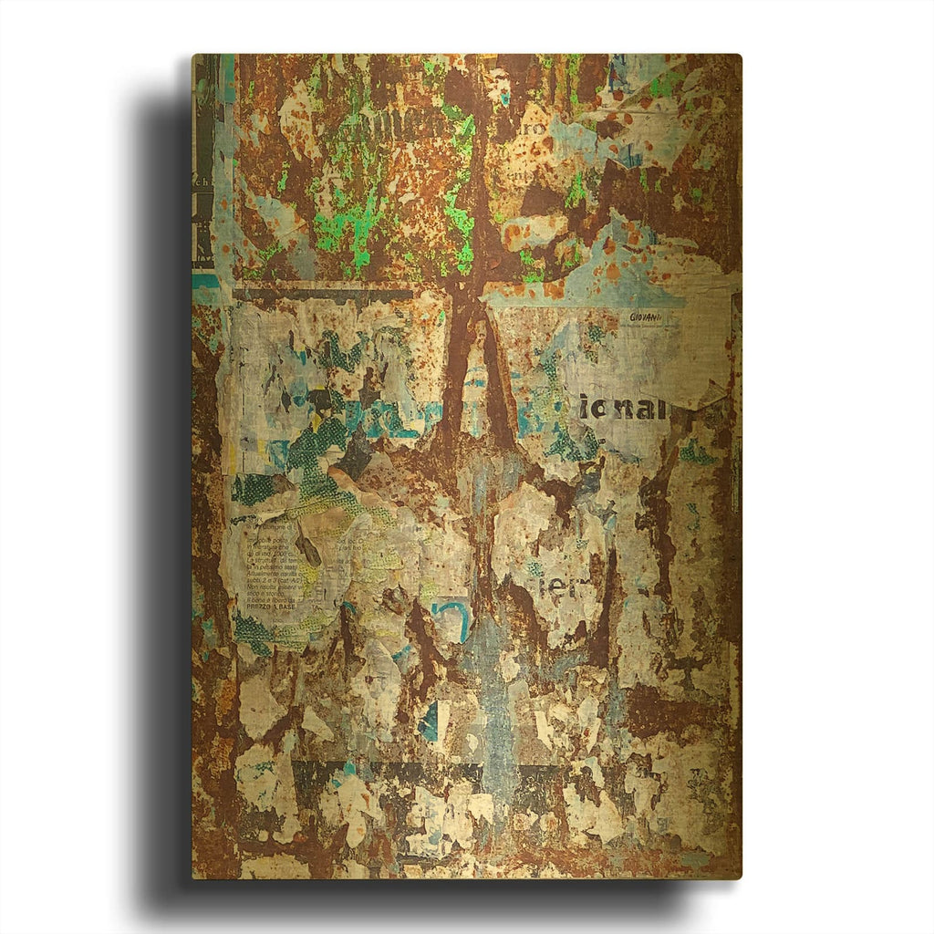 'Bus Poster Remnant Siena 25' By IMB Gold Metal Wall Art